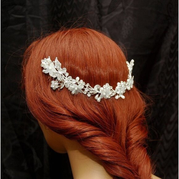 Boho Pearl Butterfly Bridal Hair comb Headpiece Wedding - Picture 3 of 6
